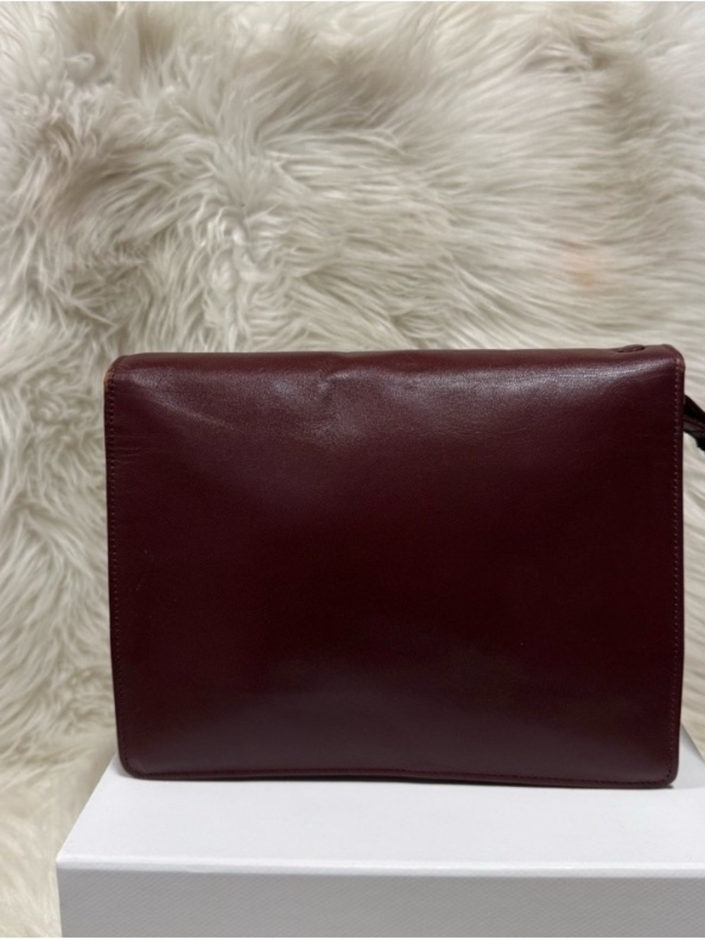 Cartier Vintage Must de Cartier 21 Bordeaux leather Clutch Circa 1990s Authentic - Picture 3 of 17